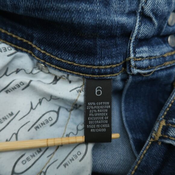 International Concepts Jeans Women's Size 6 Blue Low-Rise Skinny Leg 30" Inseam - Picture 7 of 15
